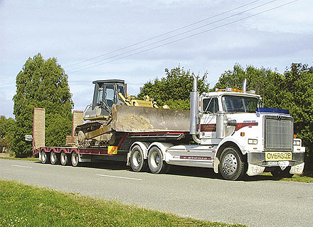 truck and bulldozer